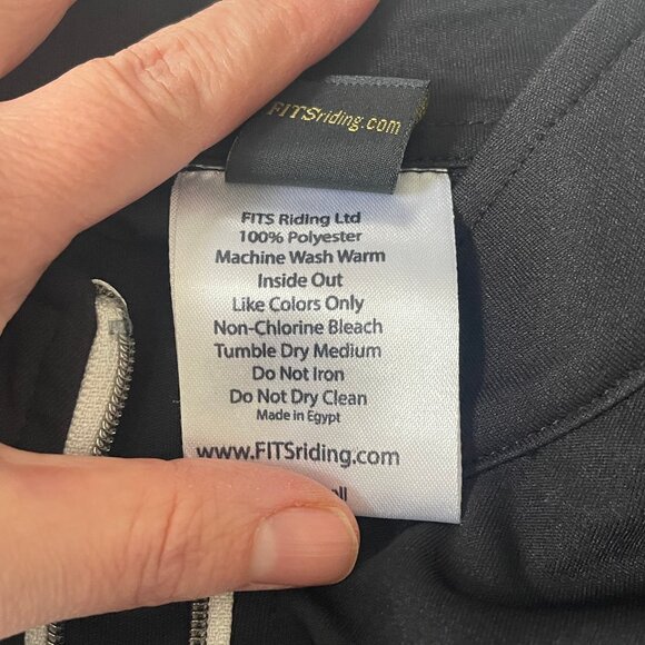 FITS Women's Quarter Zip Polo - Light Weight - Black - Large - Picture 5 of 5